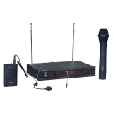 Bevieliai mikrofonai 1 kanalas VHF 170-270MHz su priėmimo stotimi (1 rankinis mikrofonas) Ibiza VHF1H